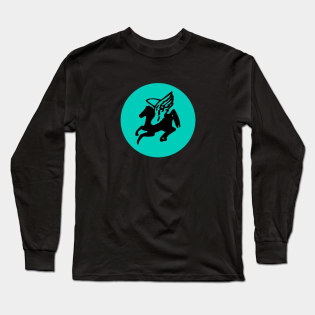 Pegasus, Flying Horse Long Sleeve T-Shirt by Salaar Design Hub